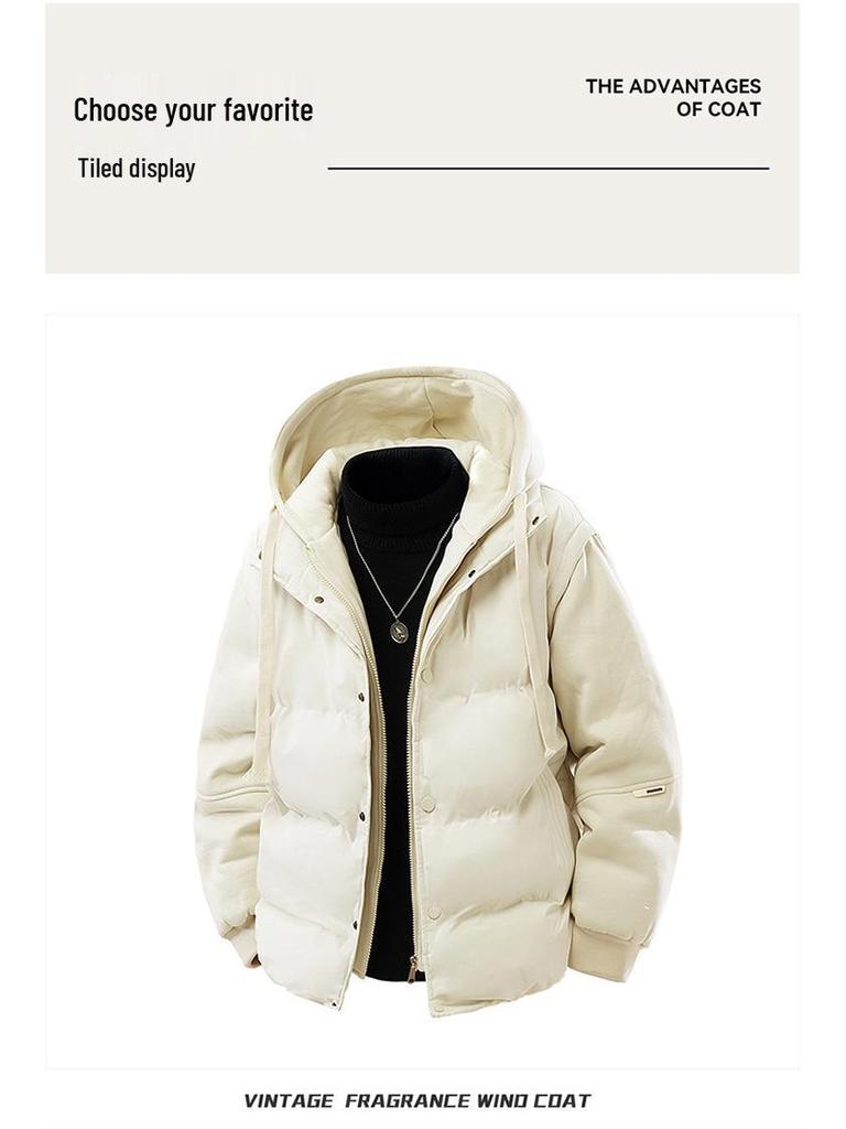Unisex Thickened Cotton Hooded Jacket - Trendy, Warm, and Versatile Winter Outerwear
