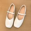 Summer new single shoes women's new soft leather shallow mouth with skirt gentle ballet flat shoes