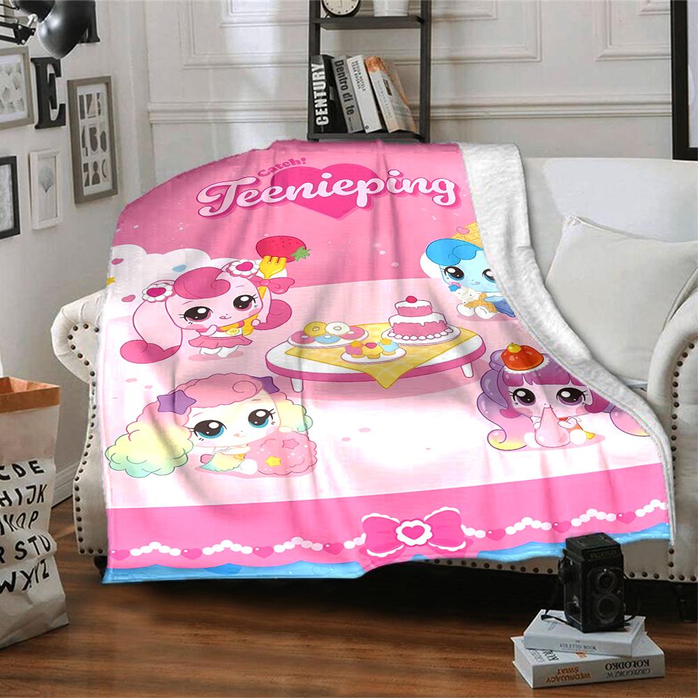 1pc Catch Teenieping Magic Sweethear (4) Blanket, Gift, for Men and Women, Soft Blanket, Good for Sofa Bed Couch Travel, Lightweight Flannel Blanket