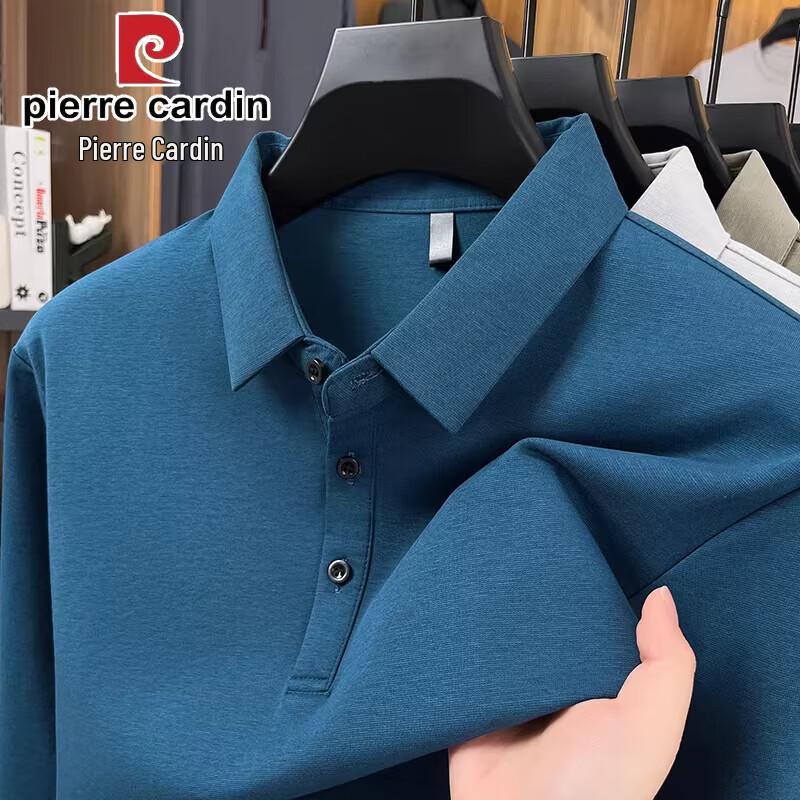 Pierre Cardin Men's Business Casual Long Sleeve Polo Shirt