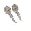 European & American Geometric Rhinestone Flower Tassel Earrings - Luxurious & Fashionable Ear Studs for Women