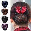 1Pcs Barrette Net Net Bun Hair Cover Bowknot Bun Crochet Net Durable Elastic Hairnet  for Women