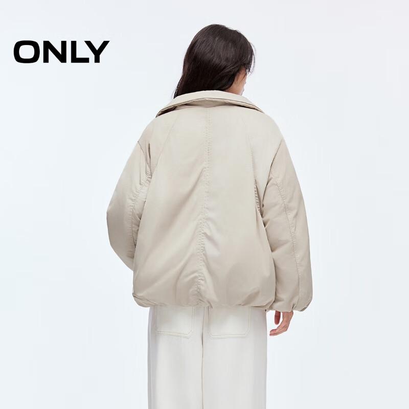 ONLY Women's Detachable Fur Collar Down Jacket