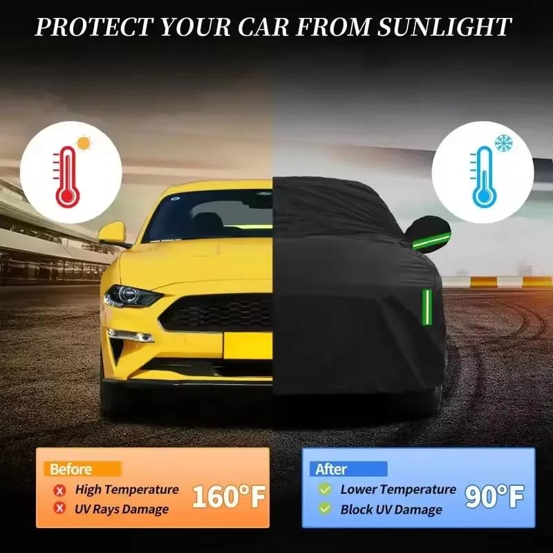 Per Peugeot 408 Copriauto Completo Quattro Stagioni Esterno Protezione Sole Raggi UV Pioggia Neve Polvere Tessuto Oxford Accessori