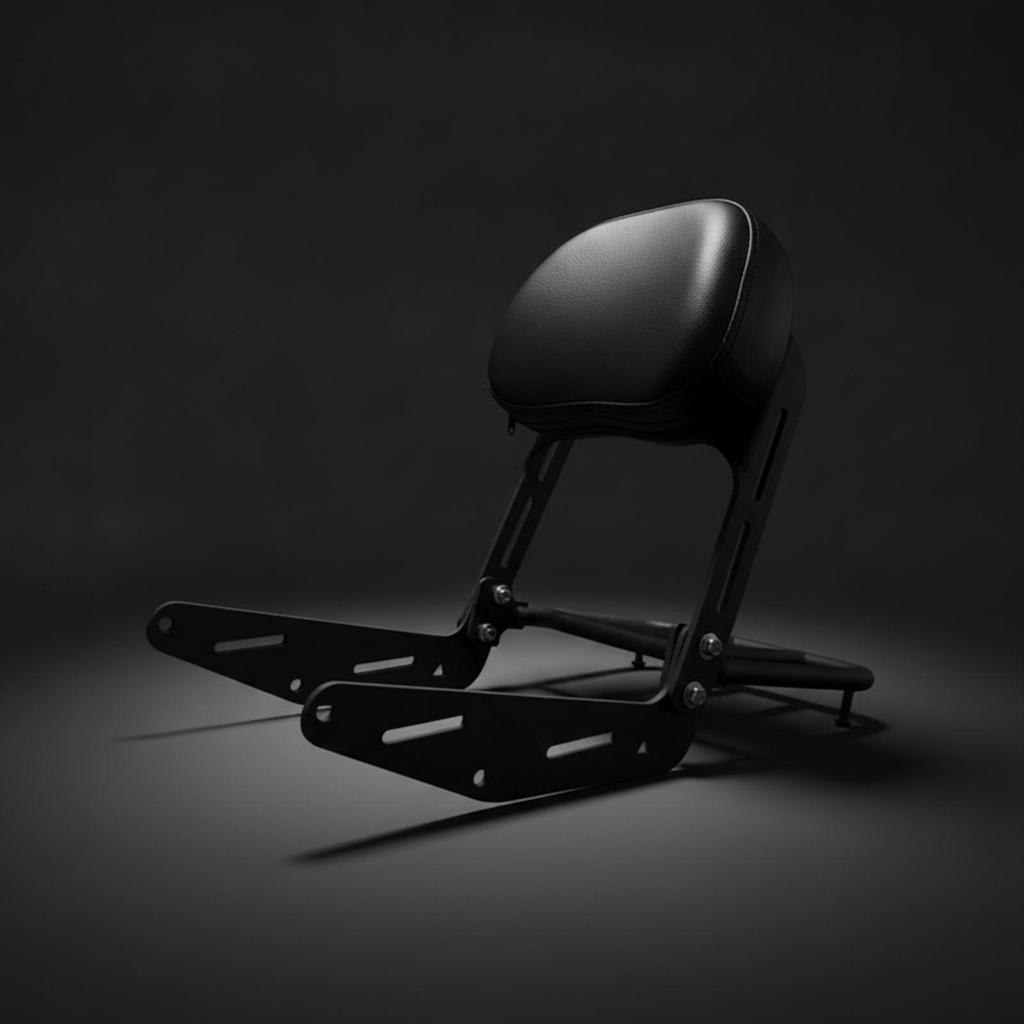 Motorcycle Rear Rack with Backrest | Sturdy Metal Frame, Slotted surface Surface, Cargo
