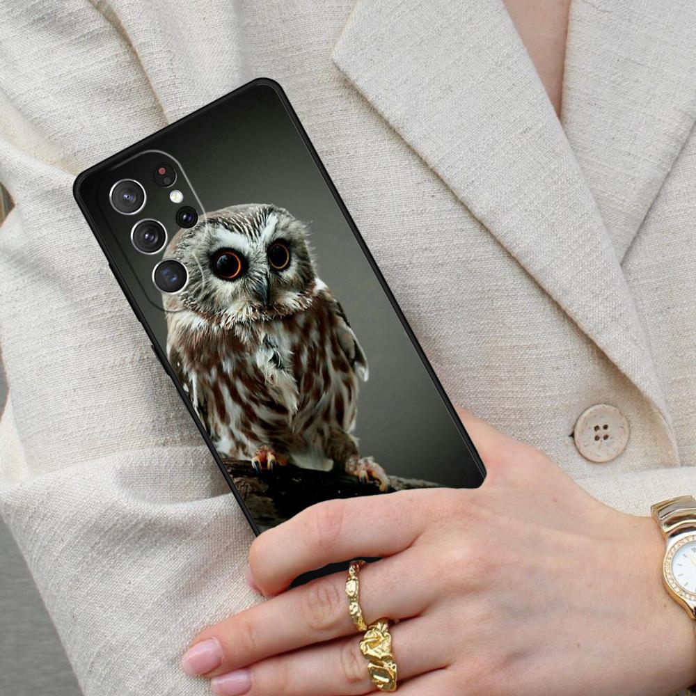 Owl Animal Pattern Cell Phone Case for Samsung Galaxy S26 Ultra S25 S24 S23 S22 S21 S20 Note10 Cover