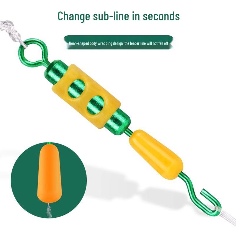 Anti-Tangle Silicone Leader Clip & Connector - Force-Relieving Fishing Tackle Accessory