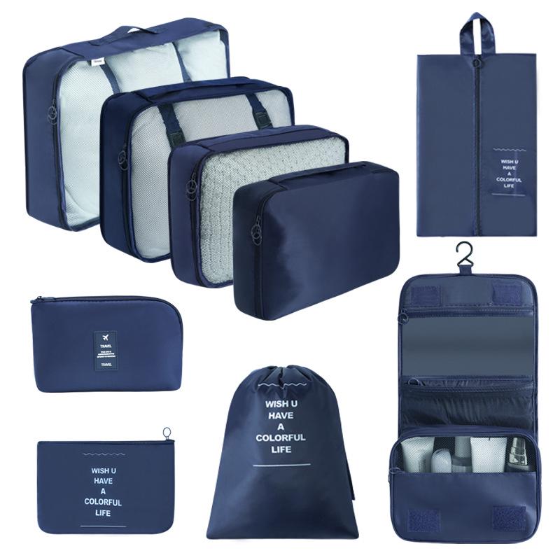 7-Piece Travel Storage Bag Set for Clothing and Luggage Organization