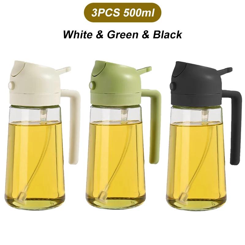 2in1 500ml Plast Spruta Oljespruta Flaska Spruta Oljedispenser Oljekanna Kryddställ BBQ Kök Bakning Rostning Picknick Köksredskap