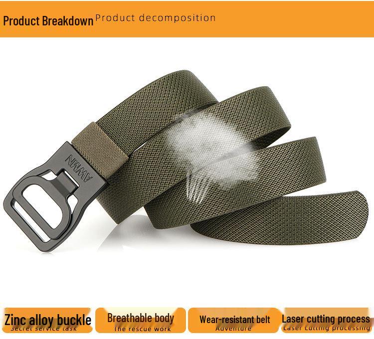 2025 Męski pasek elastyczny 3,4 cm z automatyczną klamrą - Casualowy, outdoorowy i biznesowy styl skórzany pleciony