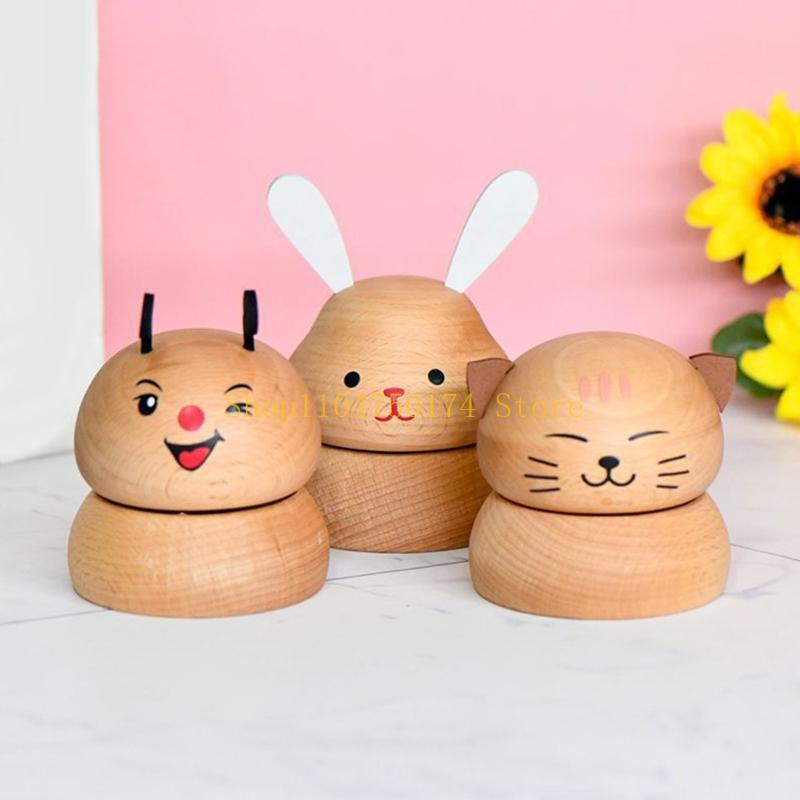 Handmade Animal Mushroom Music Box Christmas Melodies Table Top Decoration Top Sale