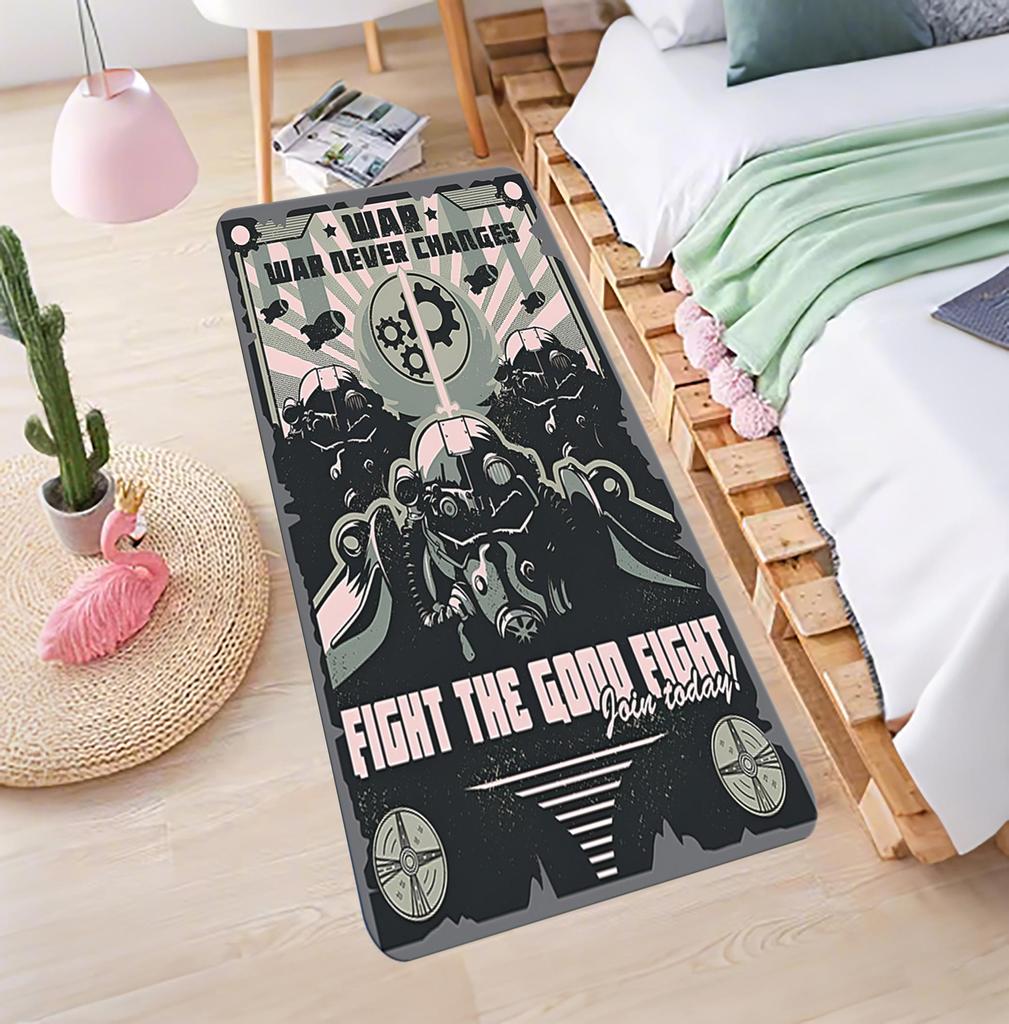 Fallouts 3 4 Game Poster Doormat Bedroom Decorative rug for Living Room Kitchen Floor Mat Bathroom Anti-slip Mat