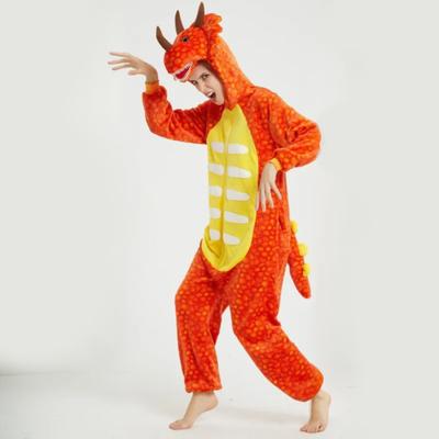 Jednodílný kreslený dinosaurus Pyžamo Cosplay Kostým Halloween Party Oblečení na hraní rolí Silný flanel Oblečení na spaní Zimní teplo Domácí oblečení Oblečení