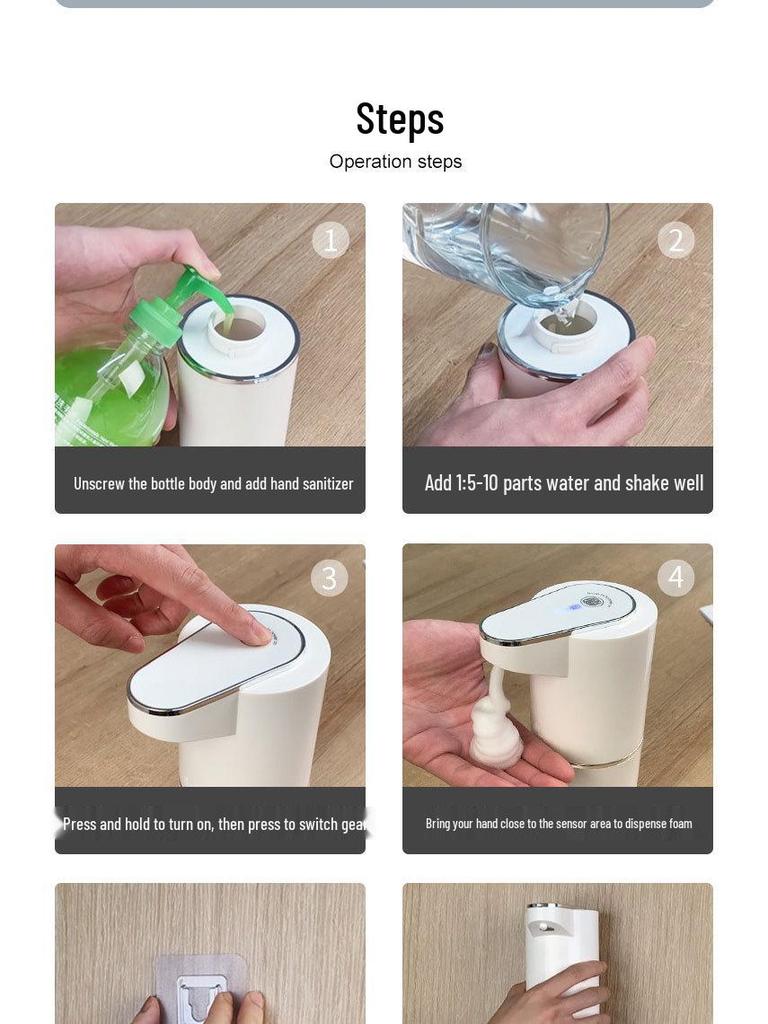 Smart Automatic Wall-Mounted Hand Sanitizer Dispenser for Kitchen and Bathroom
