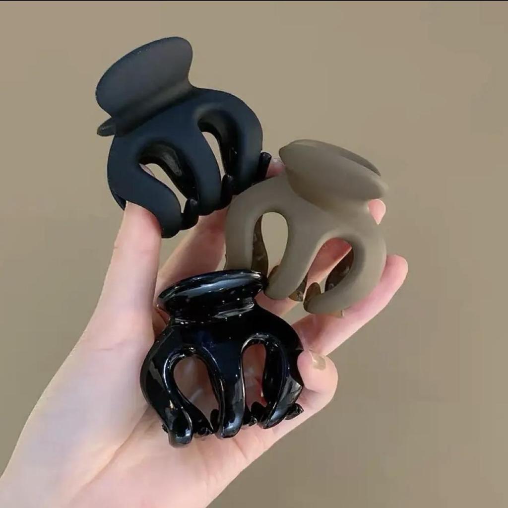 1PZ Pinza per Capelli in Acrilico Opaco a Forma di Zucca Semplice per Coda di Cavallo Alta Mini Testa a Sfera Accessori per Capelli