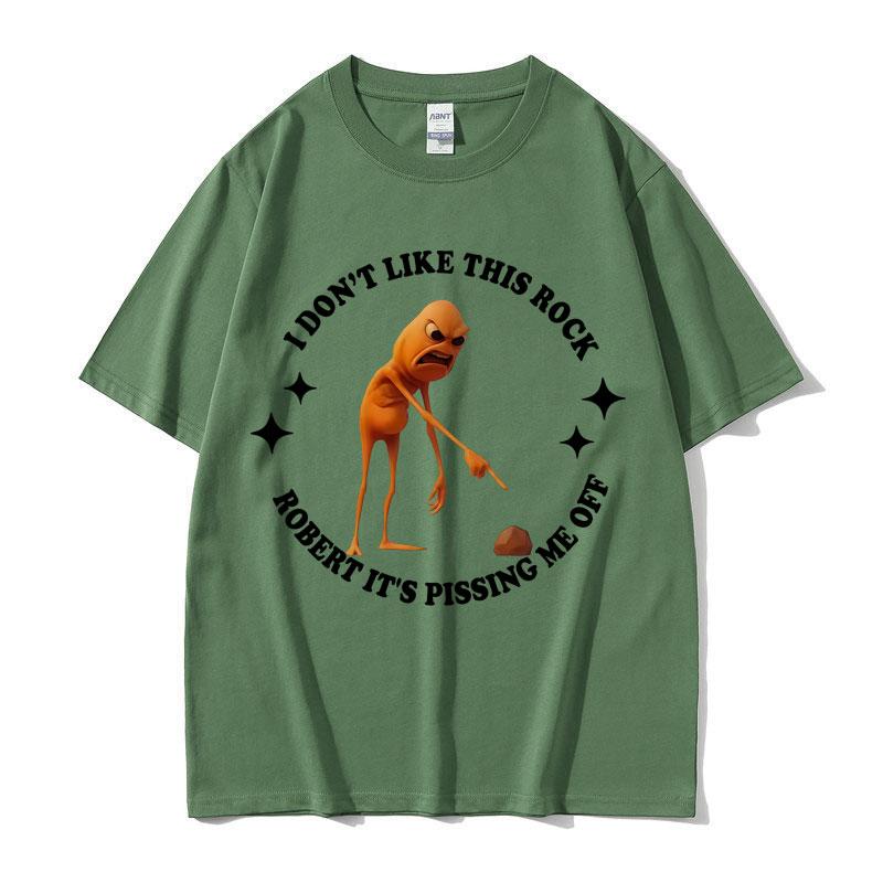 I Dont Like This Rock Its Pissing Me Off Marcus The Worm Funny Meme Tshirt Men Women Casual Cotton Vintage Short Sleeve Tshirt
