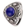 Personalized Retro Thai Silver Colored Treasure Ring Women'S S925 Sterling Silver Natural Jasper Blue Gold Red Corundum Topaz Index Finger Ring