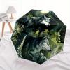 1pc Two Wolves In the Forest Automatic, Cute Cartoon Pattern, Portable Outdoor Umbrella, Perfect, Holiday Gift for fans.C037
