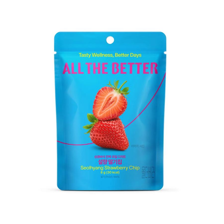 ALL THE BETTER Seolhyang Strawberry Chips 8g*4bag Strawberry Chips 8g*4bag