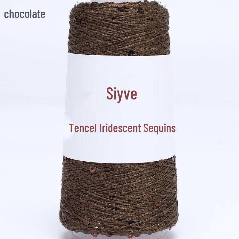 Si Yue Tencel Iridescent Paljettgarn: Handstickat Mode Bländar