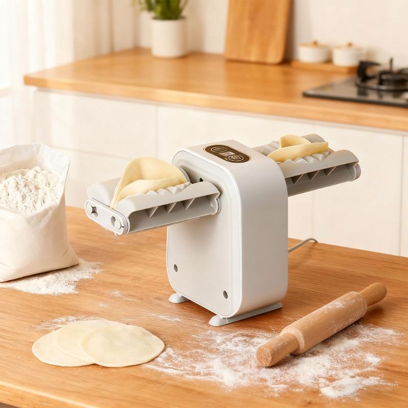 USB Rechargeable Electric Dumpling Maker Automatic Manual Function Fast Cooking Tool Dishwasher Safe PP Kitchen Gadget
