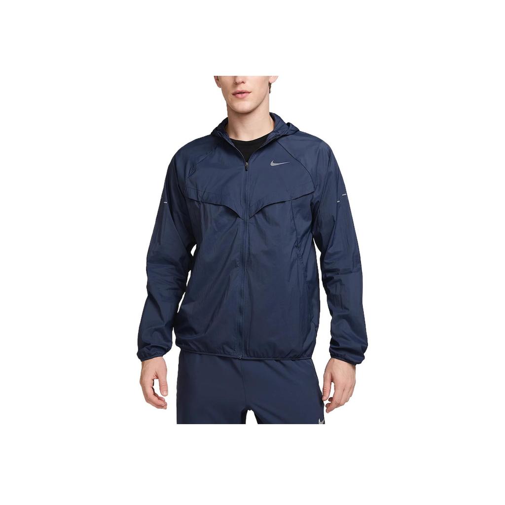 Nike SS25 Stride Logo UV Protection Waterproof Running Casual Jacket Men jackets Thunder-Blue HV4548-437