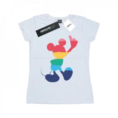 Womens/Ladies Mickey Mouse Rainbow Pose Cotton T-Shirt