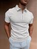 Men's Slim Fit Solid Color Polo Shirt - Short Sleeve, Turn-Down Collar, High-End Summer Tee