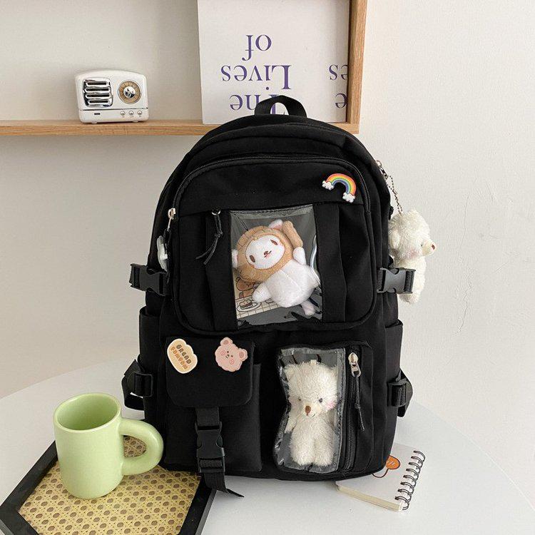 2023 Korean Style Women's Nylon Backpack - Large Capacity for High School Students