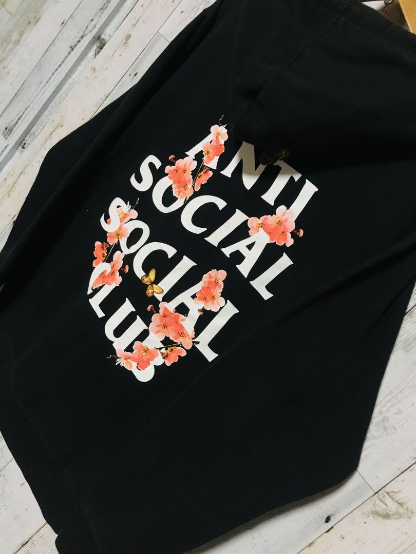 

[USED] Fully Blooming Cherry Blossom Butterfly / Limited Edition ASSC Independent Hoodie, Sakura, Black, Extreme