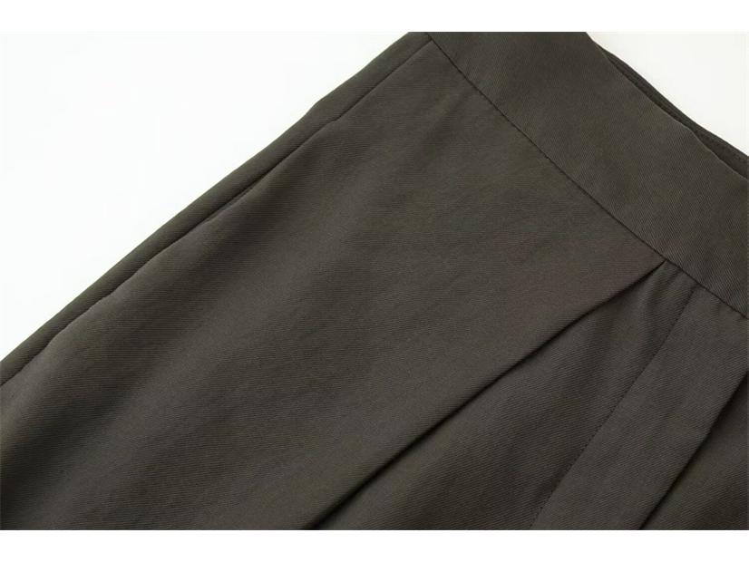 European & American Retro Style Women's Loose Wide-Leg Pants with Pleats - 2025 Collection