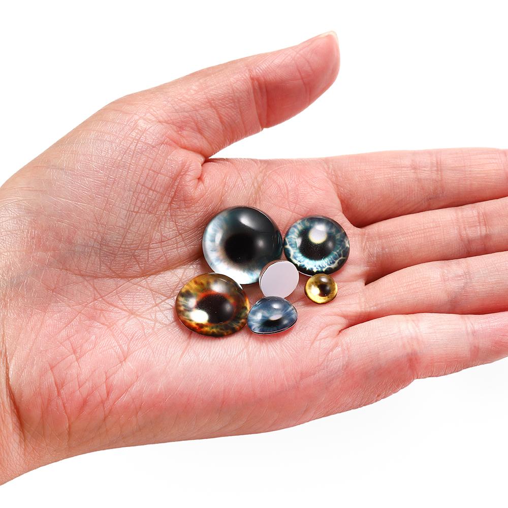 10Pcs/Lot 8-20mm Dragon Eyes Cat Eye Glass Cabochons for DIY Glass Cabochons Jewelry Making Accessories Supplies