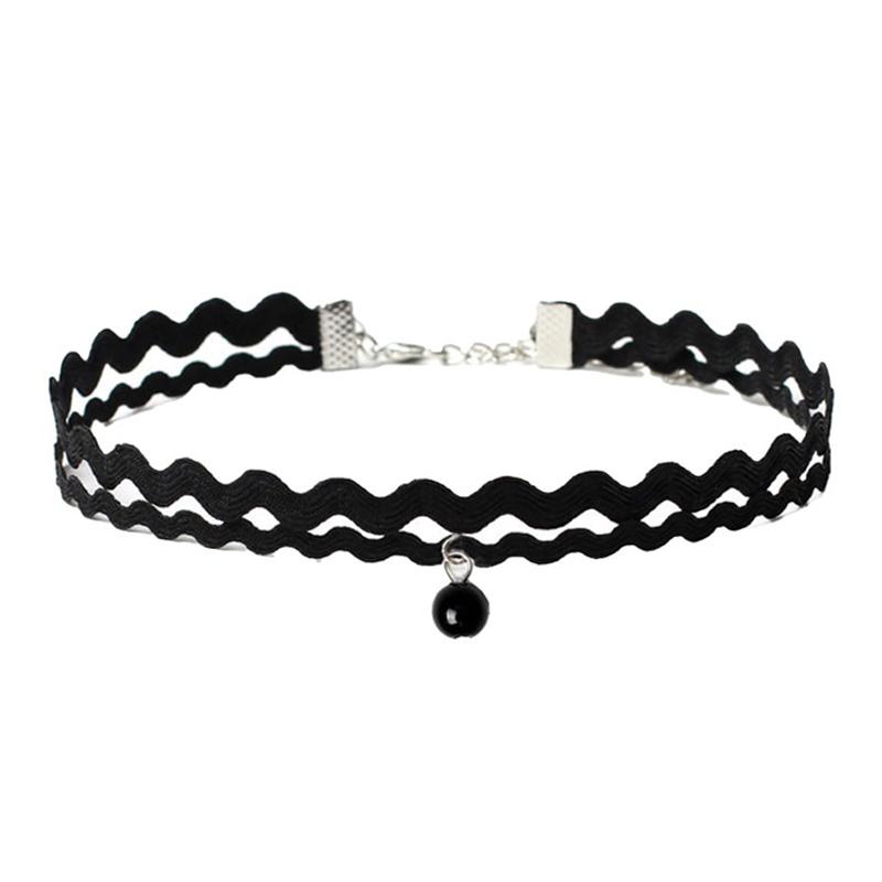 Korean Fashion Velvet Choker Necklace for Women Vintage Sexy Lace Necklace with Pendants Gothic Girl Neck Jewelry Accessories