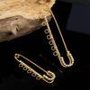 New 2pcs/lot Wedding Brooch Safety Pins Needles Brooch Inlaid With Zircon Brooch Zircon Pin Accessories Jewelry Making Findings