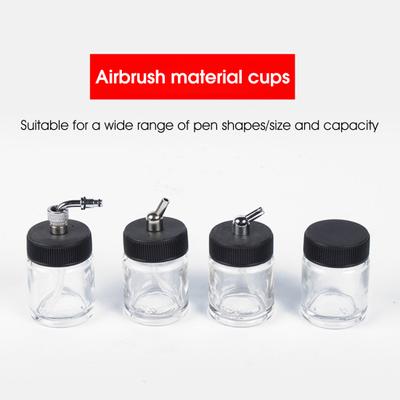 22cc Airbrush Kabı Korozyon Önleyici Sağlam Cam Şeffaf Airbrush Saklama Şişesi Tırnak Sanatı