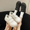 Shoes Autumn All-Match Casual Female Sneakers Round Toe Clogs Platform Flats Shallow Mouth Fall New Small Creepers Dress H