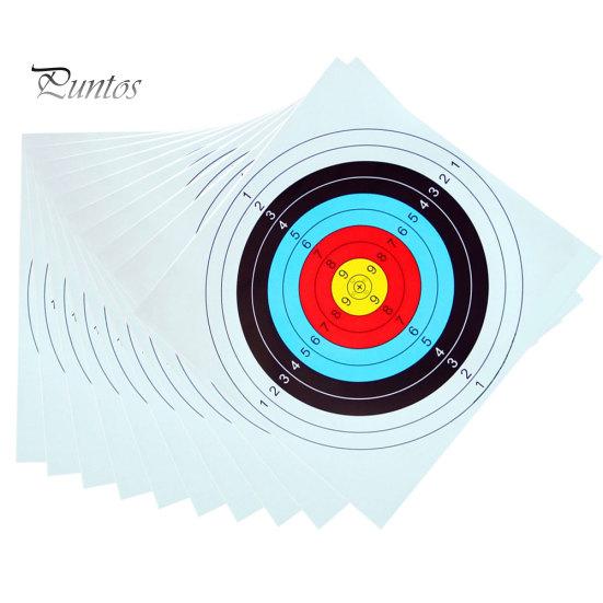 10Pcs Farbe Gedruckt Standard Pfeil Bogen Schießen Praxis Bogenschießen Ziel Papier