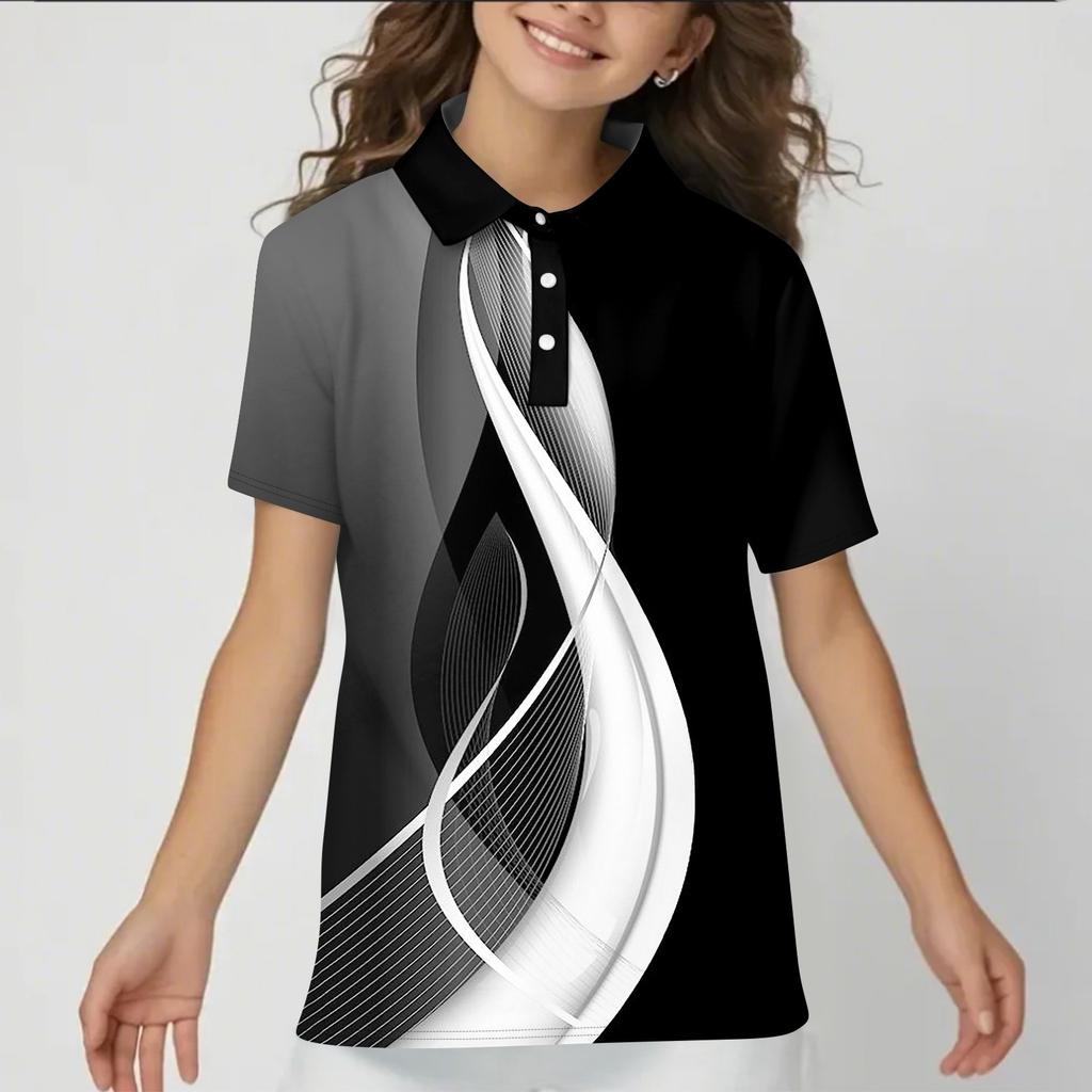 Children's Daily Casual Short-sleeved  Tops T-shirts  Shirts