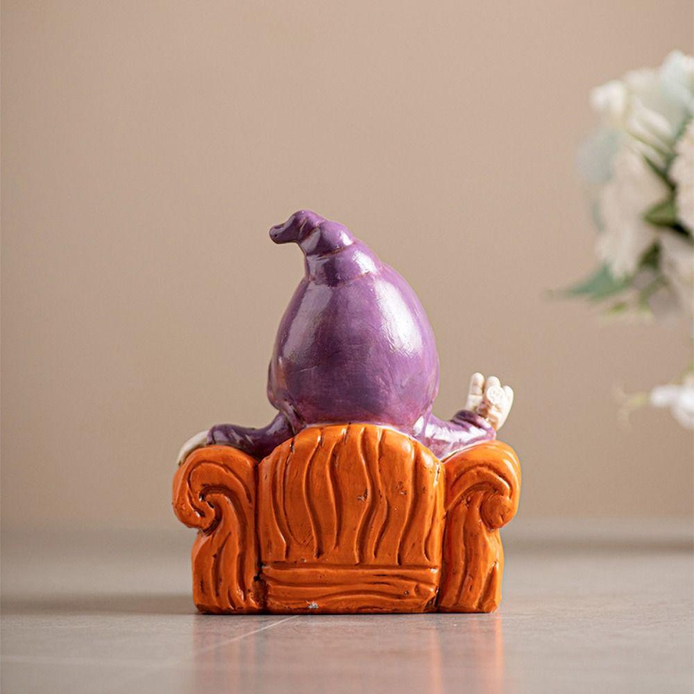 Cute Ghost Art Sculpture Spooky Ghost Statue Ornament Halloween Sofa Ghost Figure  Gift