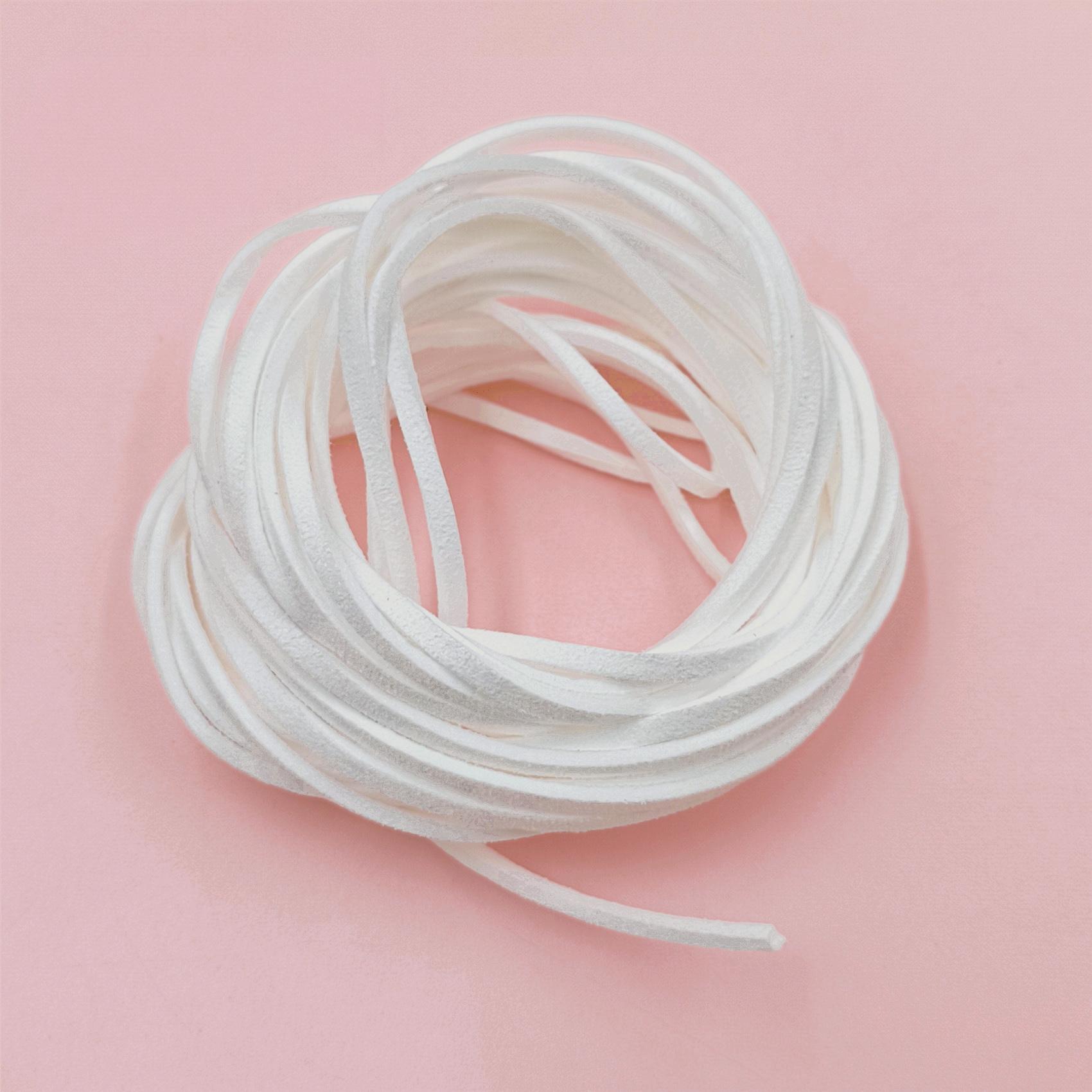 

Веревочная нить, кружево, изготовление ювелирных изделий, плоская искусственная замша, бархат, 4,5 м, 1,5 мм, разноцветный кожаный шнур, веревка «сделай сам» белый