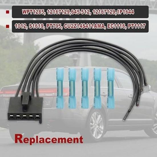 Blower Motor Resistor Connector Wire Harness Pigtail Compatible with 2010-20