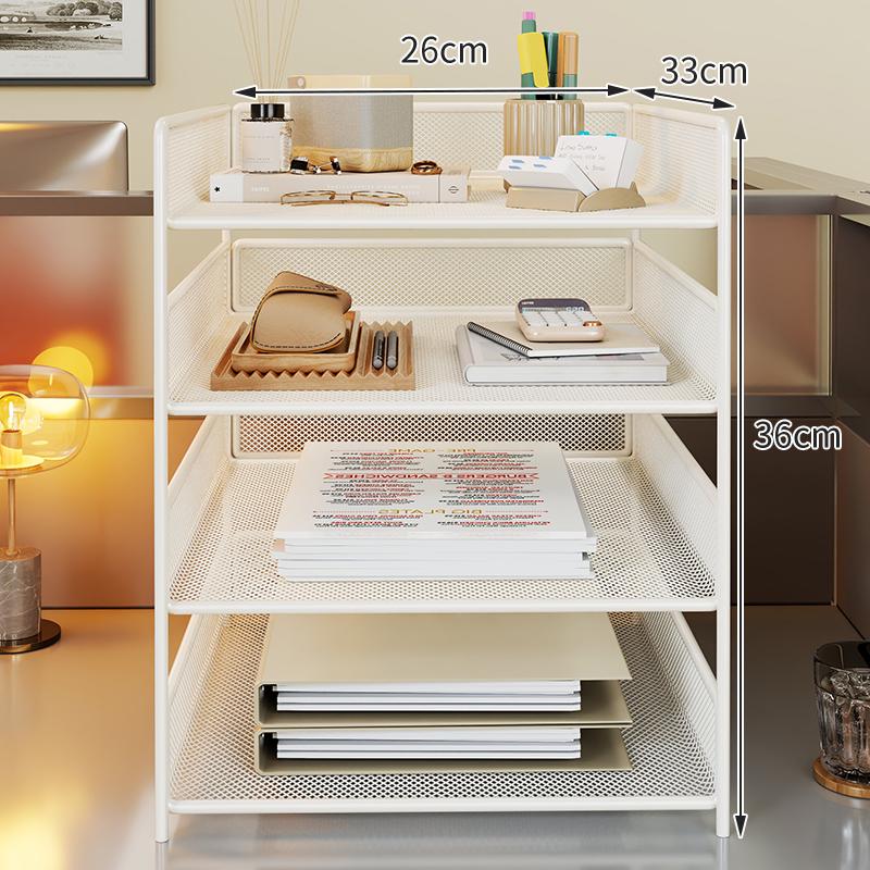 Multi-Functional Metal Document Rack - Large Capacity Office Storage Organizer