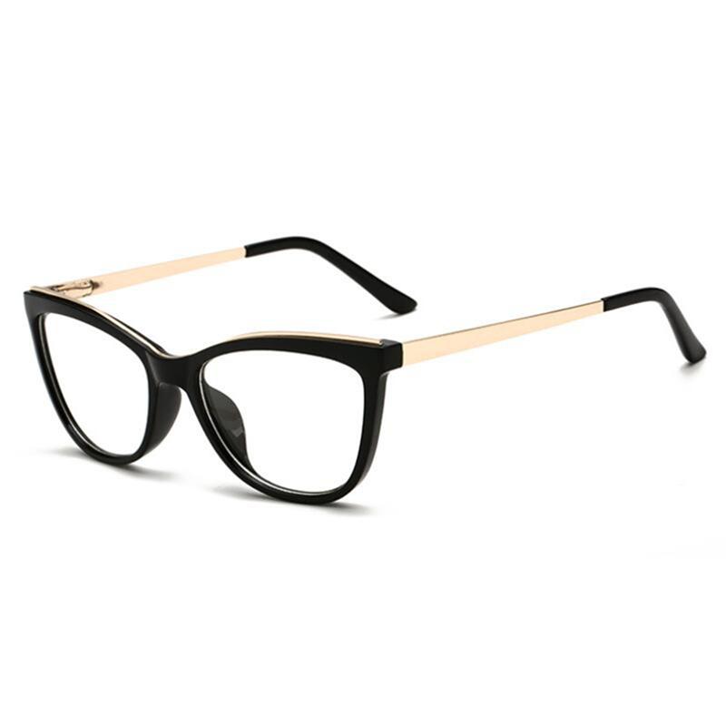 Fashion Cat Eye Anti Blue Light Glasses Women Spring Leg Prescription Eyeglasses Female 0 To -6 0 Diopter