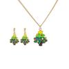 Jewelry Christmas Tree Earring Necklace Set Dangle Earring Christmas Necklace Christmas Earrings