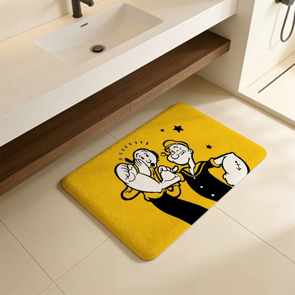 Animation P-Popeye T-The S-Sailor Kitchen Mat Kids Room Bedroom Decoration Balcony Anti-Slip Doormat Living Room Alfombra