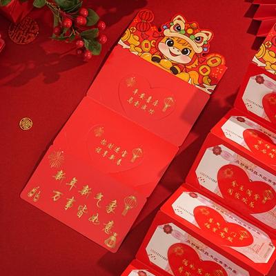 Festliches Accessoire Falten Glücksbringende Rote Umschläge Chinesischer Stil Papiergeldumschläge Traditionelle Bargeldumschläge Frühlingsfest