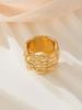 European & American Geometric Pleated Adjustable Retro Ring – Women's Trendy Hip Hop Punk Index Finger Ring