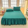 Soft Bed Skirt Printed Bed Cover with Rufffles Simple Style Mattress Protector falda de cama Lace Bed Sheets (No Pillowcase)