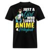 Just a Girl Who Loves Anime and Volley Ball Shirt Cute Gift Anime Fans T-Shirt