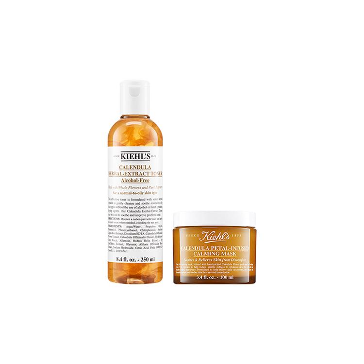 Kiehl s Calendula Toner 250ml+Calendula Facial Mask 100ml Calendula Water 250ml + Calendula Mask 100ml